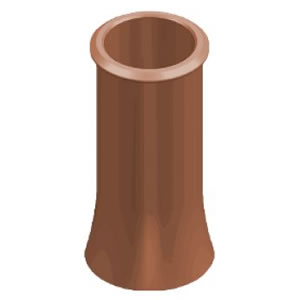 Chimney Pot - 600mm Straight Roll Top - Terrccotta