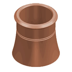 Chimney Pot Cannon Head 300mm Terracotta