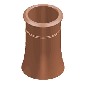 Chimney Pot Cannon Head 450mm Terracotta