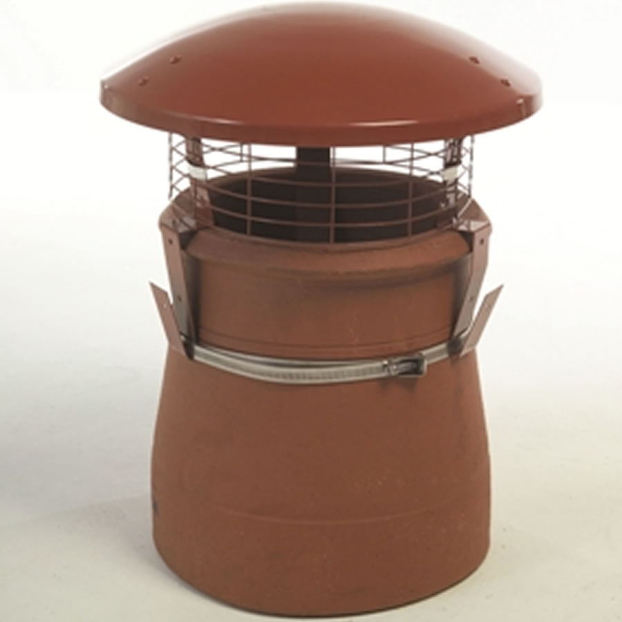 Standard Chimney Rain Cowl and Bird Guard - Strap Fixing 