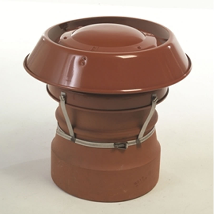 Denvel 4 Inch Black Chimney Cowl – Anti Down Draught Flue Pipe Cap For Stove/Fireplace