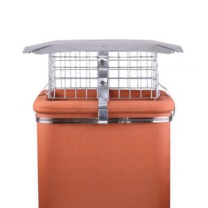 Square Bird Guard Natural Chimney Cowl - Natural Finish