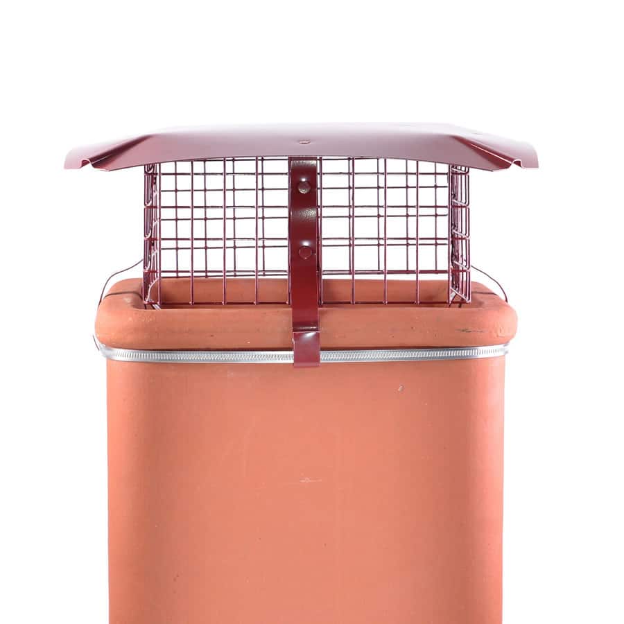 Square Bird Guard Terracotta Chimney Cowl