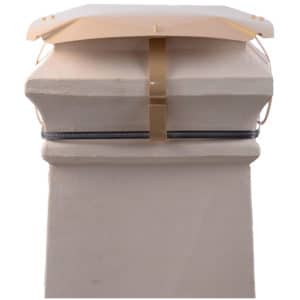 Square Buff Stone Disused Chimney Cap from Chimney Cowl Products