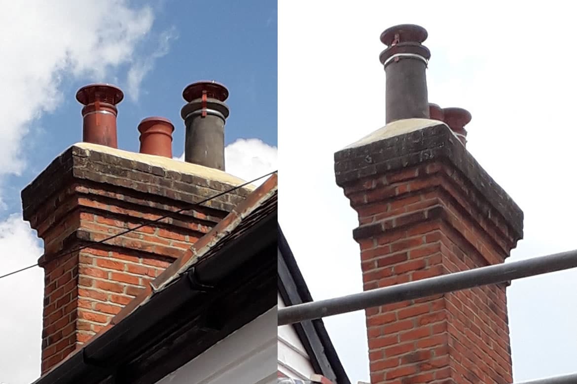 Standard Chimney Rain Cowl and Bird Guard - Strap Fixing