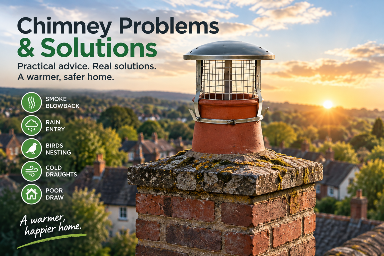 Chimney Problems & Solutions | Smoke, Rain, Birds & Draughts